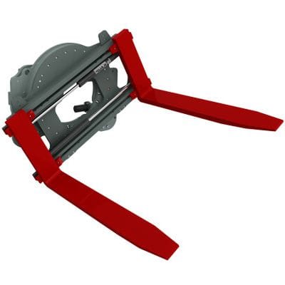 Conjunto de garfos giratórios para empilhadeira.